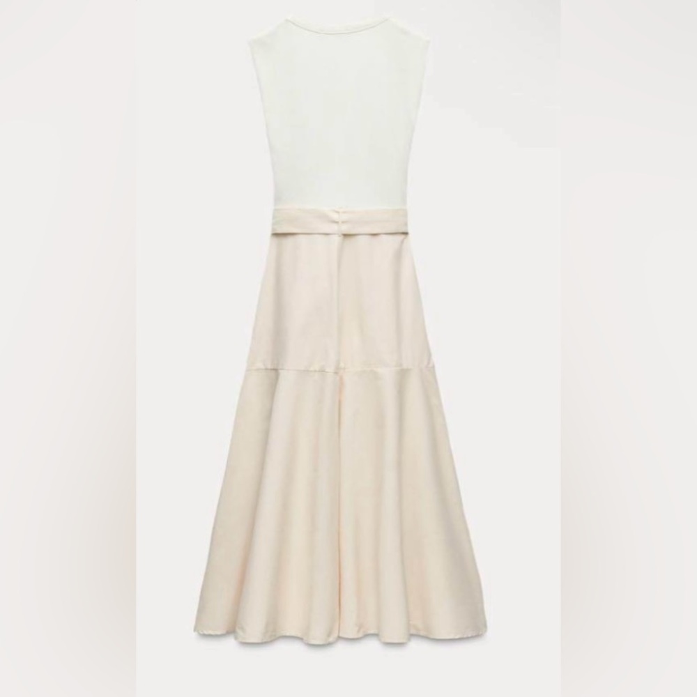 Zara - Cotton Poplin Midi Dress - Small - Picture 2 of 2